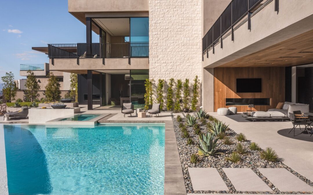 The New American Home 2023 backyard pool